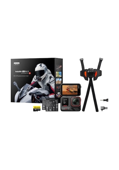 Insta360 Ace Pro 2 Motosiklet Kiti Aksiyon Kamerası Siyah