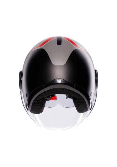 Agv Eteres Scaglıerı Matt Frey Açık Kask Kırmızı Siyah