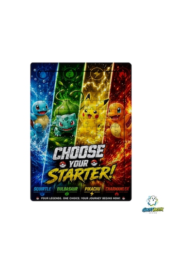 Ghostbastır Design Pokemon 99 Parça Ayaklı Puzzle Dekoratif Çocuk Yapbozu 0178
