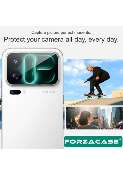 Forzacase Xiaomi 18 Pro Max İle Uyumlu Kamera Lens Koruyucu Temperli Cam Şeffaf - Fc378