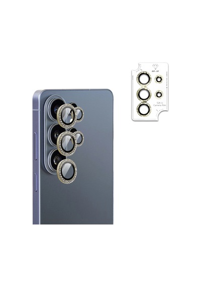 Samsung Galaxy Uyumlu S26 Ultra İçin Ipg Prolens Kamera Lens Koruyucu Elmas Taş Çerçeveli, Kırılmaz Cam Altın