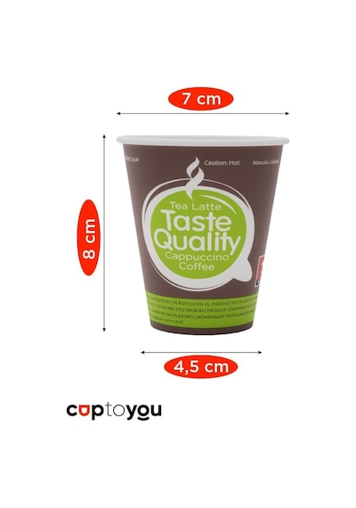 100 Parça Tek Kullanımlık Karton Bardak 6 Oz, Otomat Bardakları 150 Ml, Taste Quality Küçük Kağıt Bardaklar, Pa Diğer