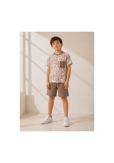 Beka Kids Erkek Çocuk Kısa Kollu Desenli Cep Detaylı Yazlık Şort Ve Tişört Alt-üst Takım Kahverengi Beka Kids Erkek Çocuk Kısa Kollu Desenli Cep Detaylı Yazlık Şort Ve Tişört Alt-üst Takım Kahverengi
