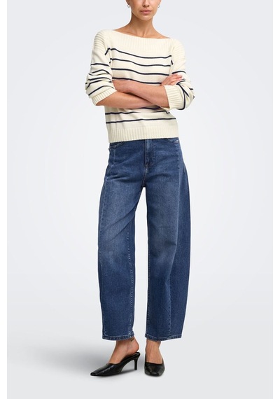 Only Onlkatia Ls Kayık Yaka Kadın Triko 15374823 Krem