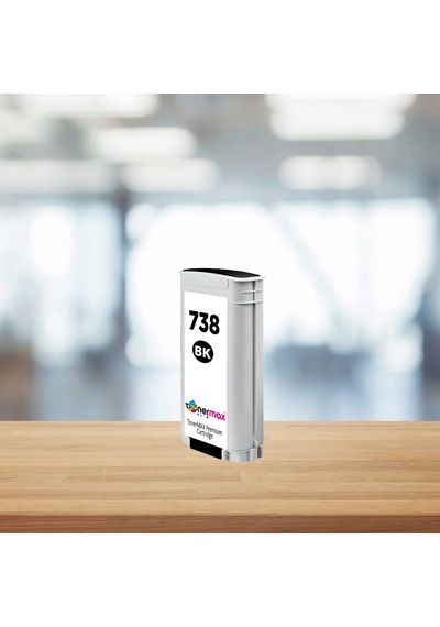 Hp Uyumlu Tonermax 738 498n4a 130 Ml Siyah Kartuş / Designjet T850 / T950