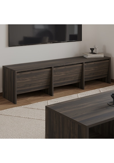 Laris 160 Cm 3 Kapaklı Tasarım Tv Sehpası Ceviz