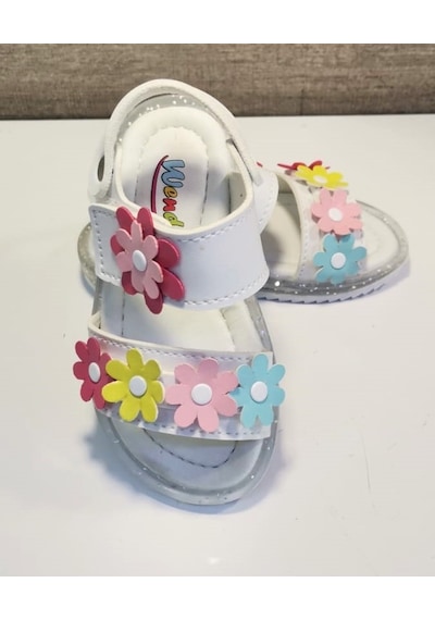 Wendy K45b Bebe Kız Sandalet Beyaz