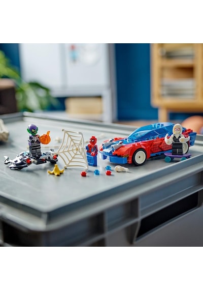 LEGO® Marvel Örümcek Adam Yarış Arabası ve Venom Green Goblin 76279-7+ Yaratıcı Oyuncak Yapım Seti - 227 Parça