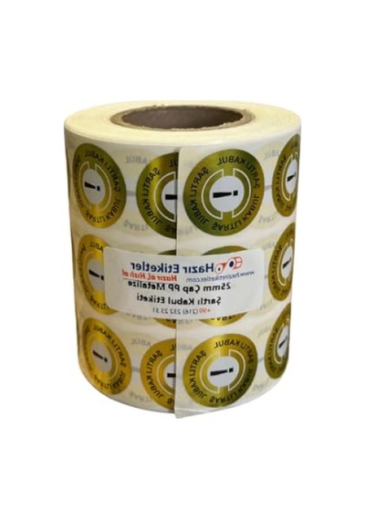 2500 Adet Pp Metalize Kalite Kontrol Etiketi 25mm Çap 124-Pembe