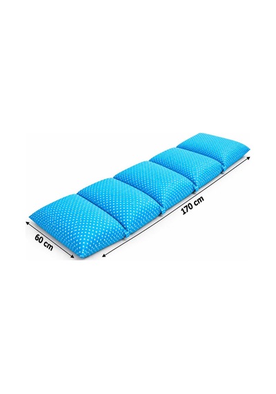 Pufi 5 Bölmeli Yer Yatağı 60x170 Cm Çıkarılabilir Yastıklı, Yıkanabilir Kılıflı, Katlanabilir Oyun Ve Misafir Minderi Mavi Pufi 5 Bölmeli Yer Yatağı 60x170 Cm Çıkarılabilir Yastıklı, Yıkanabilir Kılıflı, Katlanabilir Oyun Ve Misafir Minderi Mavi