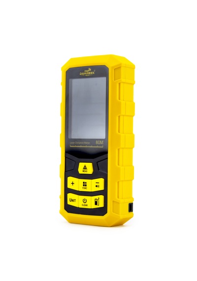 Dawreek Mesafe Ölçer H01 Yellow 80 Metre Dijital El Tipi Mesafe Ölçüm Cihazı