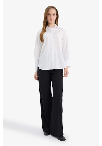 Defacto Relax Fıt Poplin Gömlek Tunik E7977ax26spwt32 Beyaz-wt32