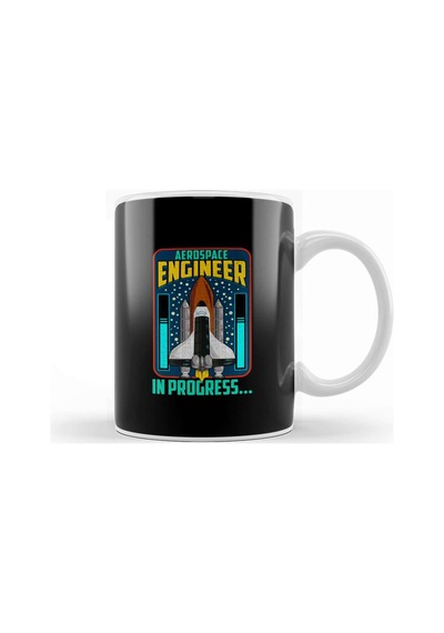 Aerospace Engineer In Progres Spaceship Rocket Kupa Bardak Porselen Karışık