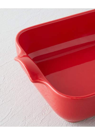English Home Hecha Seramik Dikdörtgen Fırın Kabı 25 Cm Kırmızı Kırmızı