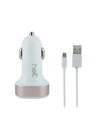 Helt Ht-16 5w 2 Çıkışlı Micro Kablo + Araç Şarj Aleti Beyaz