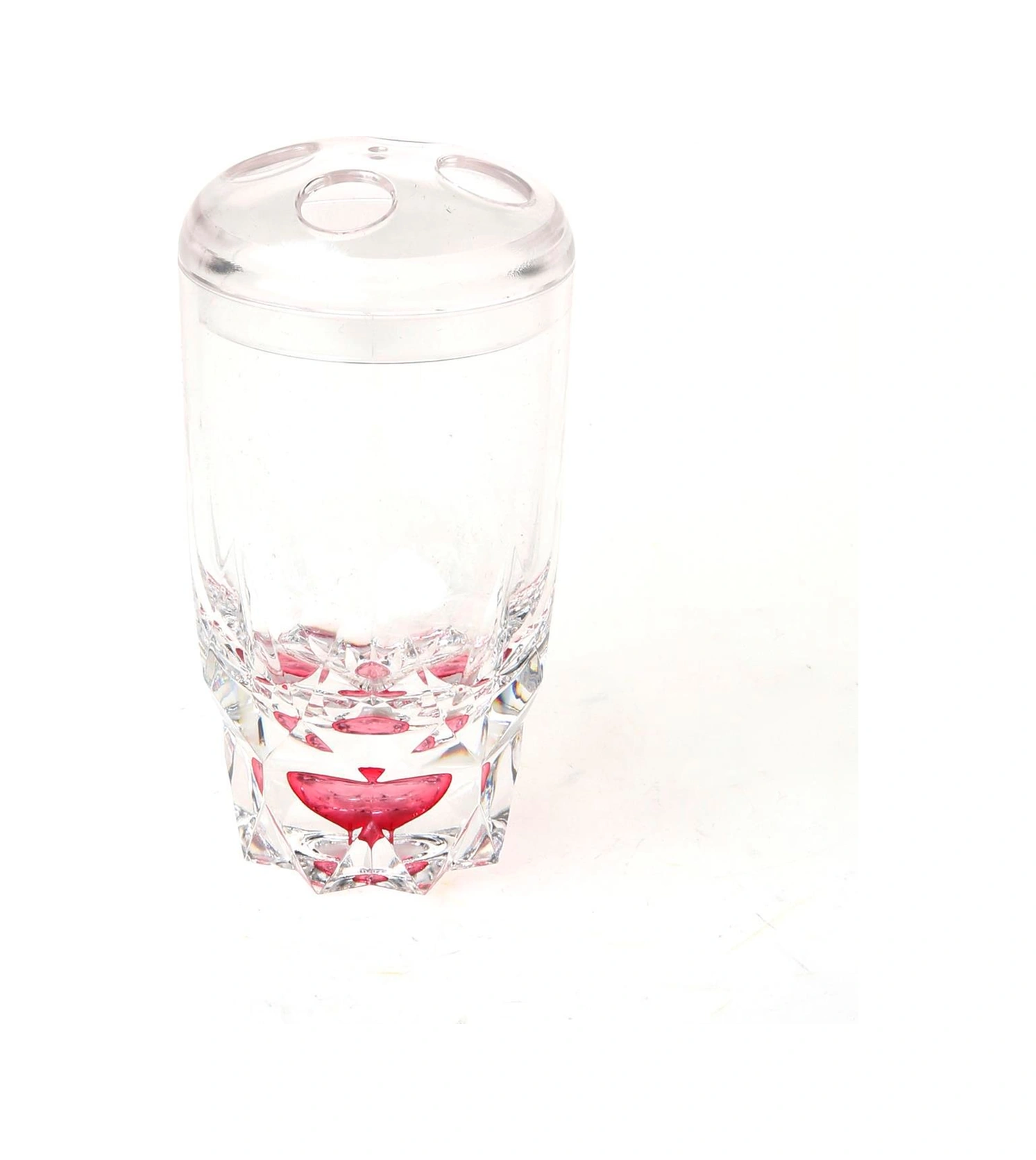 2 Adet Diş Fırçalık Kristal Damlalı Akrilik 7x7x14cm Banyo Seti Çok Renkli