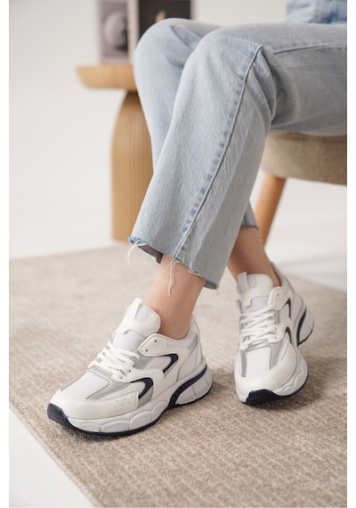 Daxtors Sameto Günlük Ortopedik Kadın Sneaker Spor Ayakkabı Beyaz Daxtors Sameto Günlük Ortopedik Kadın Sneaker Spor Ayakkabı Beyaz