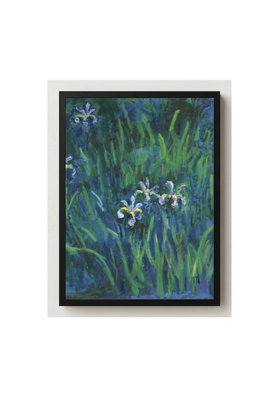 Monet Süsenler Çerçevesiz Poster 30x42 Cm A3 Tablo Empresyonist Duvar Dekoru Mat Fotoğraf Kağıdı