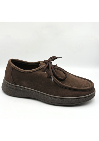 Casso 9791 Kahve Nubuk Hakiki Deri Termolıght Taban Kadın Loafer Ayakkabı