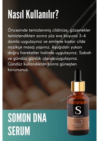 Somon Dna Serum - Leke & Yaşlanma Karşıtı, Onarım, Bakım Cilt Yüz Bakım Serumu