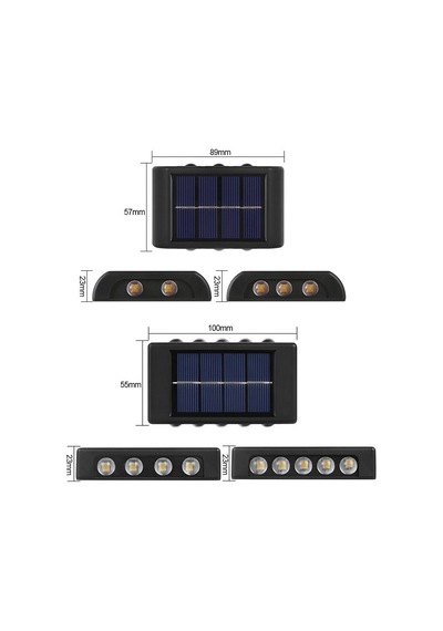 3 Adet Dekoratif Duvara Monteli Gün Işığı Solar Enerjili Aplik Le