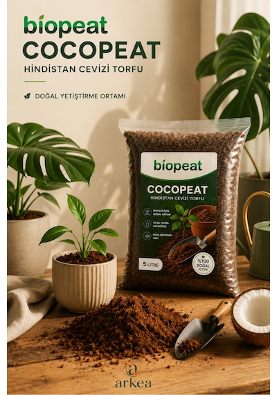 Cocopeat Hindistan Cevizi Torfu 5 Litre Saksı, Çiçek Ve Fide İçin Bitki Yetiştirme Ortamı 1000
