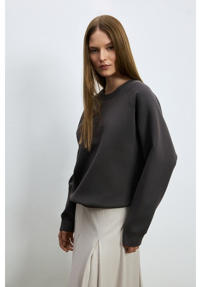 Lufian Alice Kadın Örme Sweatshirt 122030027 Kahverengi