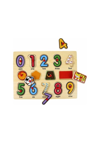 130444 Ahşap Raptiyeli Puzzle Saat