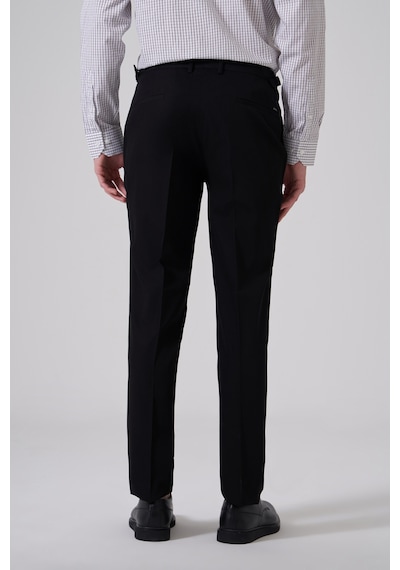 Morven Erkek Siyah Slim Fit Tokalı Pantolon 26mc003017001 Siyah