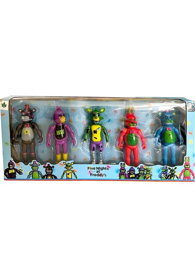Five Night At Freddys Renkli Freddy Karakter Seti 5li 15cm