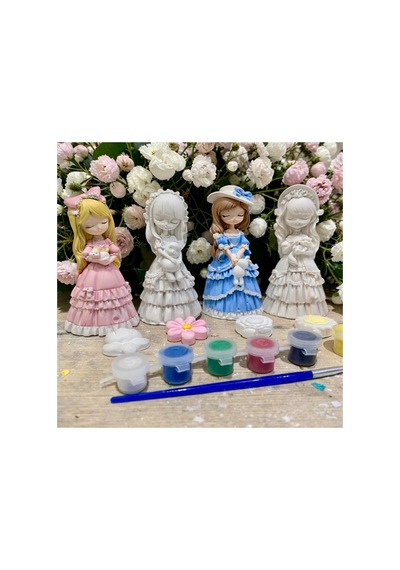 Prenses Taş Boyama Seti 4 Adet Xxl Boy 13 Cm / 4 Çiçek 3,5 Cm - Aile, Çocuk, Yetişkin Etkinlik
