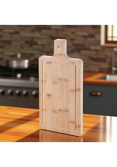 Kalın Bambu Kesme Tahtası - Büyük Boy Antibakteriyel Yıkanabilir Doğrama Tahtası 40x20x2.5cm Diğer