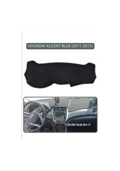 Hyundai Accent Blue 2011-2017torpido Koruma Halısı Gri Kenar