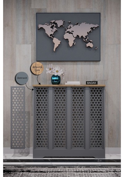 Dekoratif Petek Dolabı Kalorifer Peteği Kapatma Ünitesi Modern Tasarım İç Ölçü 76 Cm Dış Ölçü 80 Cm Petek 76 Antrasit Üstü Çam D6 Dekoratif Petek Dolabı Kalorifer Peteği Kapatma Ünitesi Modern Tasarım İç Ölçü 76 Cm Dış Ölçü 80 Cm Petek 76 Antrasit Üstü Çam D6