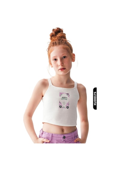 Xo Kids Kız Çocuk Atlet 8-14 Yaş 36421 Ekru - Lila