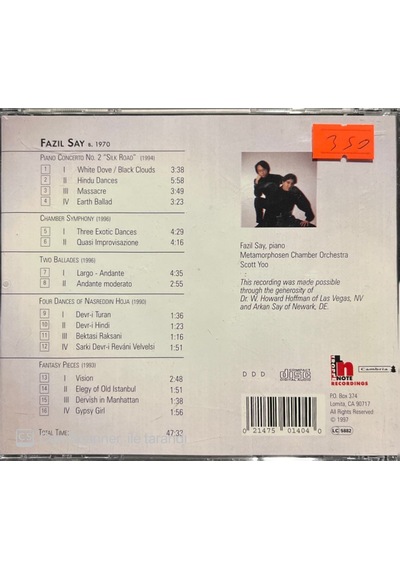 Plak Değildir Cd Dir Cd Fazıl Say Metamorphosen Chamber Orchest
