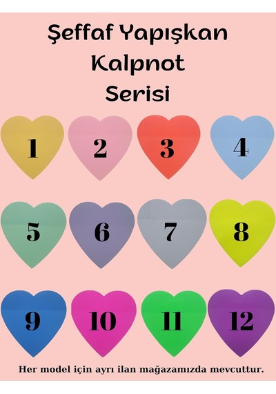 Şeffaf Renkli Yapışkanlı Not Kağıdı Kalpnot Açık Yeşil 5
