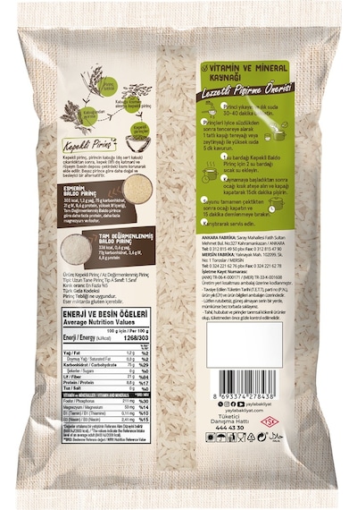 Yayla Esmerim Baldo Pirinç 1 KG