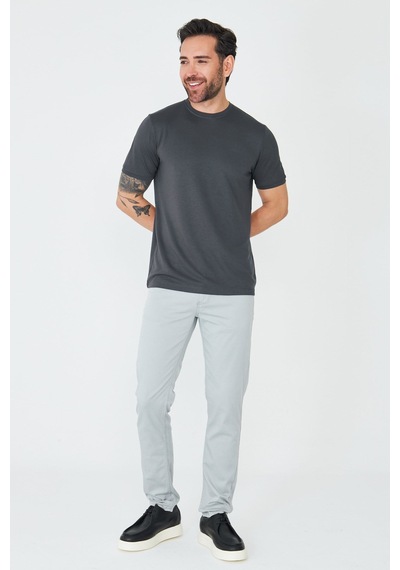 Gri Tencel Kumaş Erkek Yazlık Chino Pantolon