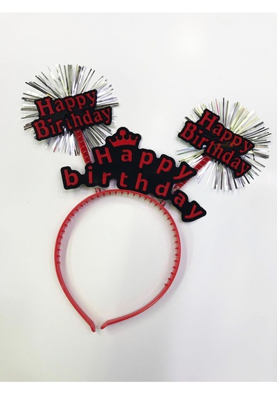 Happy Birthday Neon Renk Doğum Günü Tacı 12 Adet Çocuk