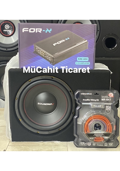 Soundmax Sx-fc12 30cm Paket Forx 4 Kanallı Anfi Plc Kablo Seti