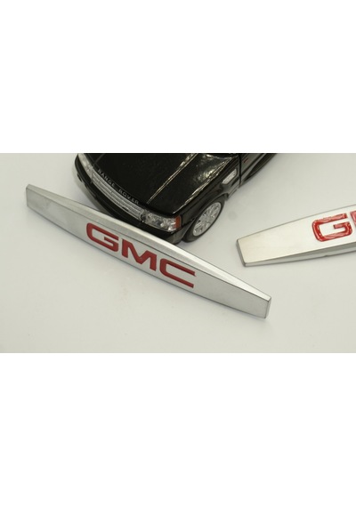 Gmc Logo Yan Çamurluk 3M 3D Krom Metal Logo Amblem