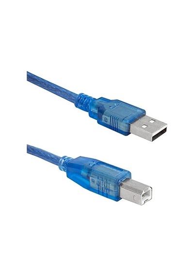 Usin 3 Metrelik Şeffaf Usb A B Printer Yazıcı Ara Kablosu Tüm Usb A B Yaziclara Uyumlu 3 Metre