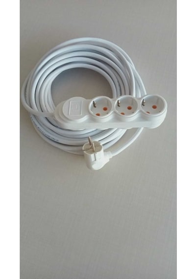 7 Metre 3 Lü Priz Ara Kablosu Seyyar Uzatma 3x1,5 Kablo 1