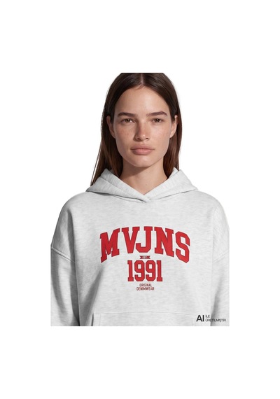 Mavi Logo Sweatshırt Light Grey Melange Gri Kadın Sweatshirt M1s20141-88467