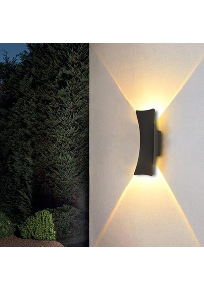Tr Modern Alüminyum Duvar Lambası Led Dış Mekan Ip65 Su Geçirmez Duvar Lambası Siyah/beyaz Minimalizm Geometri Tas