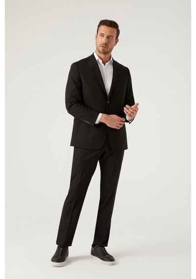 D's Damat Ds Damat Comfort Fit Siyah Düz Takim Elbise 5he05ob35604m 001
