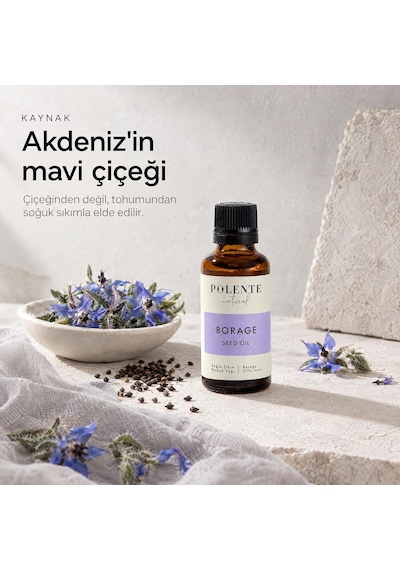 Borage Hodan Yağı,%100 Saf Ve Doğal, Soğuk Sıkım, 30 Ml