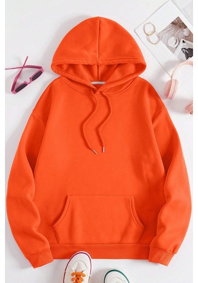 Uyguntarz Unisex Sunset Baskılı Sweatshirt Turuncu