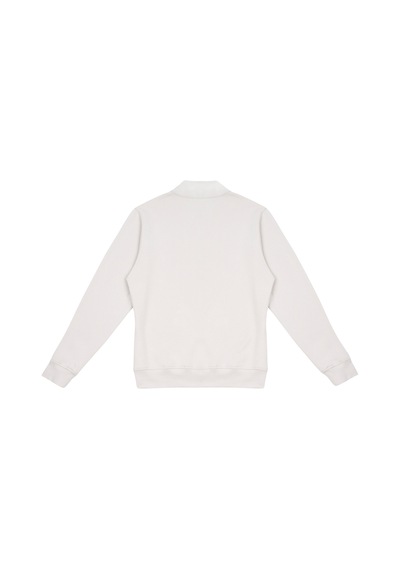 Beord Taş %100 Pamuk Yarım Fermuarlı Sweatshirt Bzt1-134